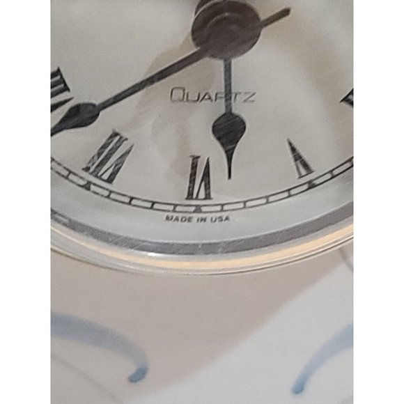 Quartz Mantle Clock Fine Bone China made in usa hand painted - Picture 8 of 12